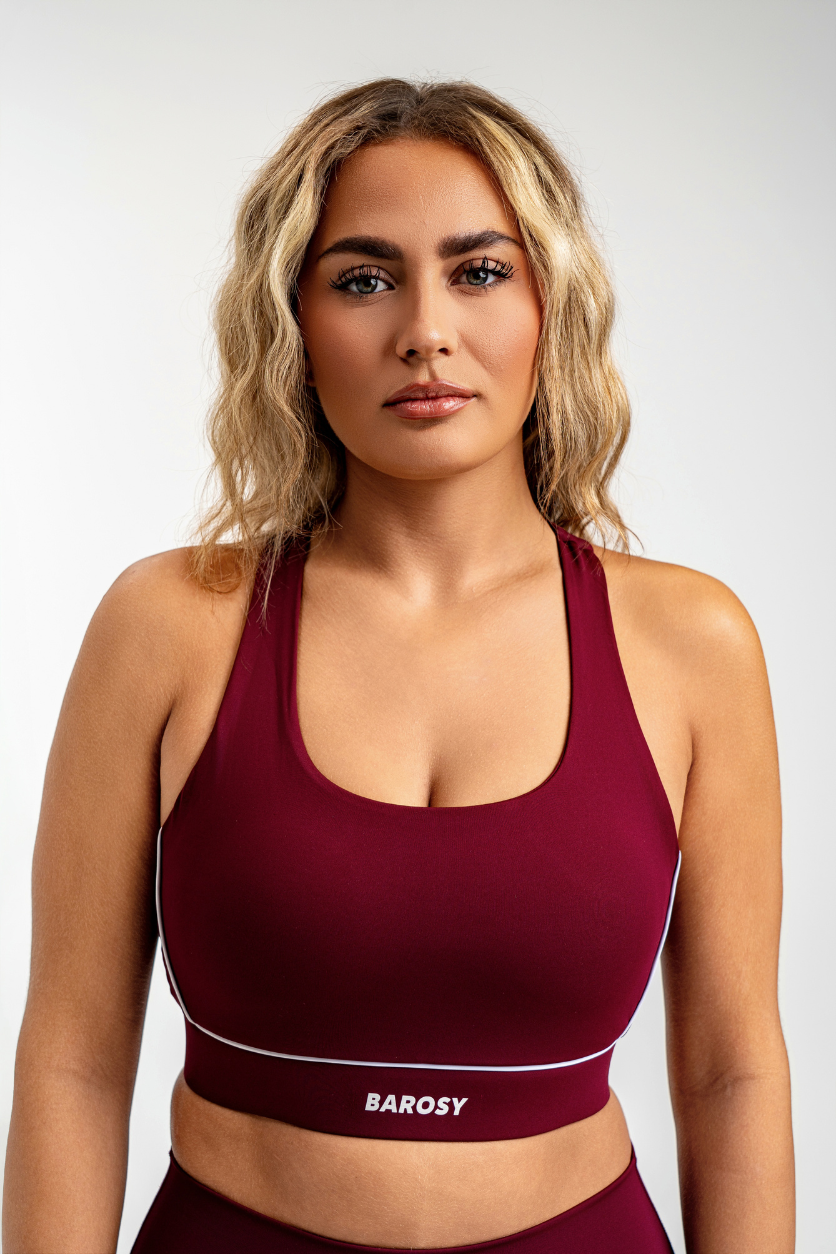 Barosy Women Sport Bra Burgundy