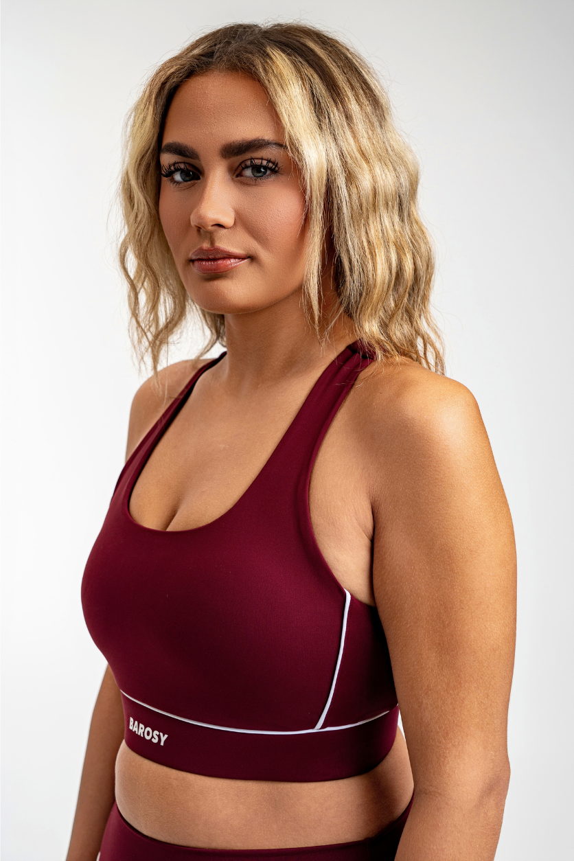 Barosy Women Sport Bra Burgundy