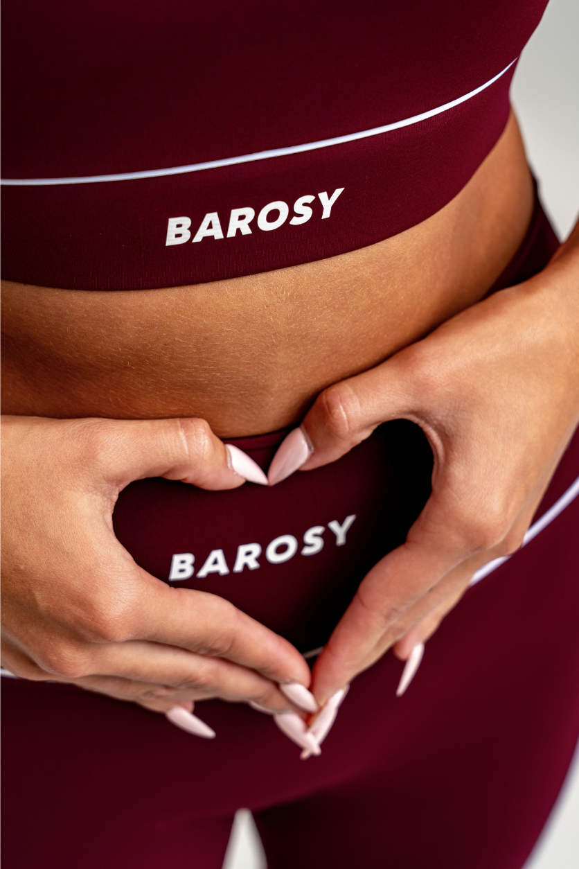 Barosy Women Sport Legging Burgundy