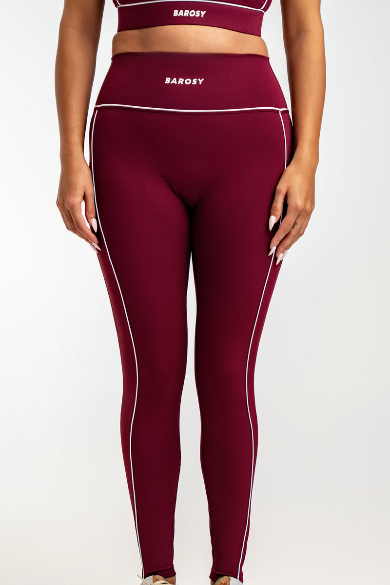 Barosy Women Sport Legging Burgundy
